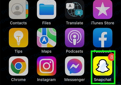 Passo 1 Abra o aplicativo Snapchat.