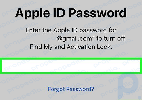 Paso 6 Ingrese su ID de Apple y contraseña.