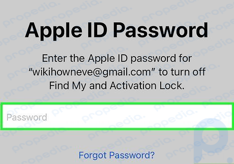 Paso 7 Ingrese la contraseña de su ID de Apple o el código de desbloqueo.