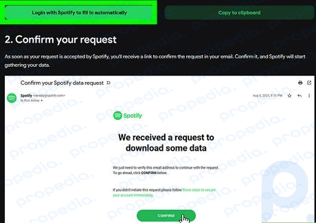 Step 2 Request your Spotify...