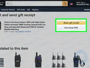 Как поделиться информацией о заказе на Amazon