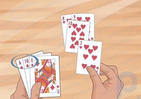 Passo 3 Guarde as cartas de maior valor para mais tarde na rodada.