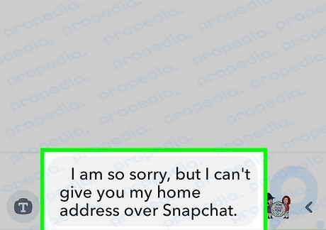 Schritt 6 Geben Sie keine persönlichen Daten über Snapchat weiter.