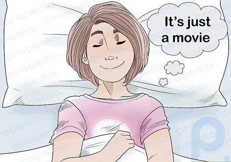 Step 3 Tell yourself “It's just a movie” if you wake up in the middle of the night.