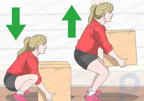 Step 4 Lift objects with your legs instead of your back.