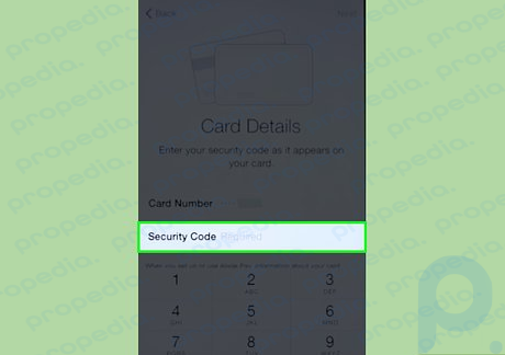 Step 7 Type in your card's security code.