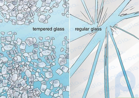 Paso 3 El vidrio templado se rompe en pedazos mucho más pequeños que el vidrio normal.