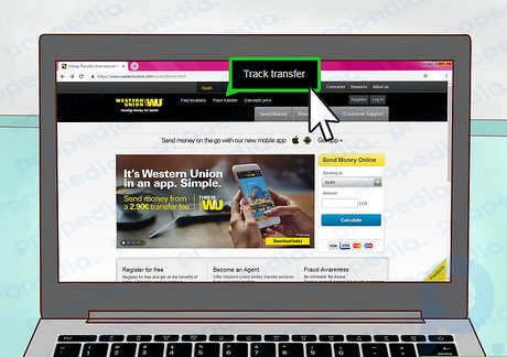 Step 1 Go to the Western Union website to find the tracking page.