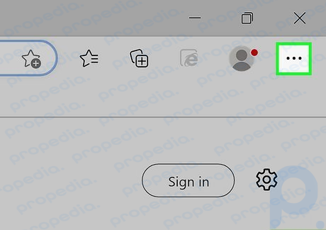 Step 1 Click the three-dot menu in Microsoft Edge  ••• .