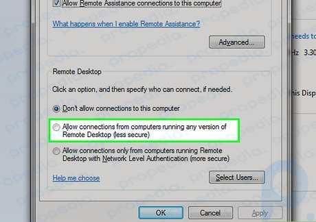 Use a área de trabalho remota no Windows 7: conexão e solução de problemas