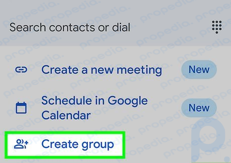 Step 2 Tap New and select Create group.