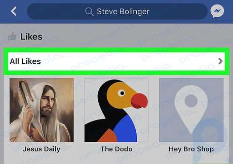 Schritt 6 Tippen Sie auf „Alle Likes“.