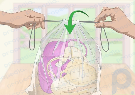 Step 3 Place the bras in a lingerie bag with other delicates in similar colors.