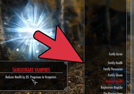 Step 3 Do not cure Sanguinare Vampiris.