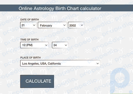 Adım 2 Bilgilerinizi çevrimiçi astroloji doğum haritası hesaplayıcısına girin.