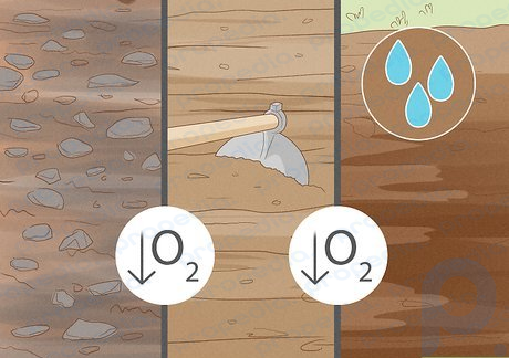 Step 3 A lack of oxygen can make your soil smell like ammonia.