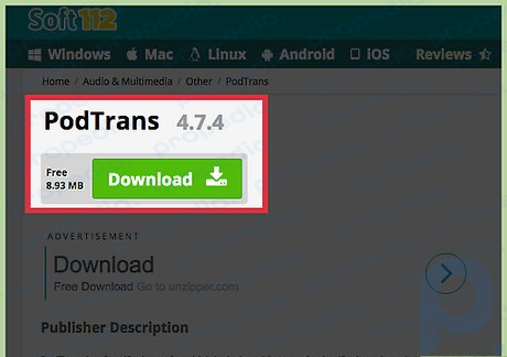 Step 2 Download and install PodTrans.