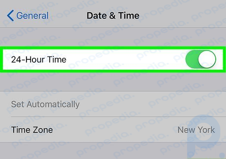 Step 2 You can switch from a 12-hour clock to a 24-hour clock.