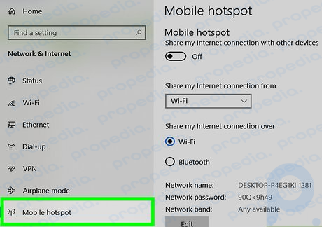 Step 4 Locate and open Mobile hotspot.
