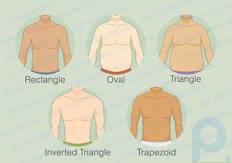 Retângulo, oval, triângulo, triângulo invertido e trapézio são as 5 formas do corpo masculino.