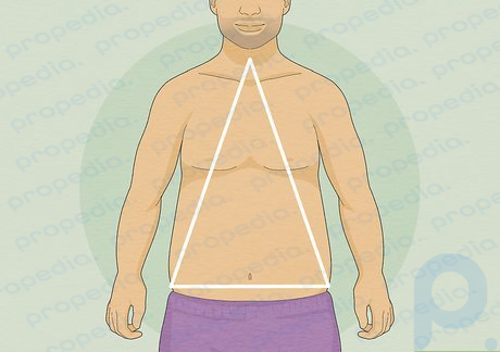 ステップ 3 ウエストとヒップが広く、肩幅が狭い場合、あなたは三角形です。