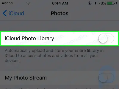 Cómo deshabilitar las cargas automáticas de iCloud de toda tu biblioteca de fotos en un iPhone