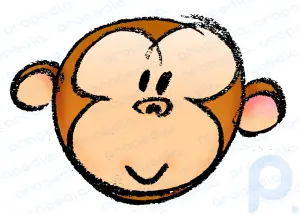 Comment dessiner un visage de singe de dessin animé