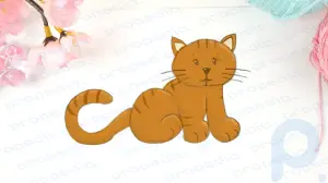 Wie zeichnet man eine Katze mit dem Wort „Katze“: