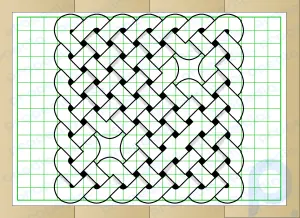 Wie zeichnet man einen keltischen Knoten auf kariertem Papier?