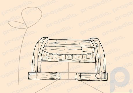 Step 11 Draw the lower part of the Krusty Krab, also of wooden texture.
