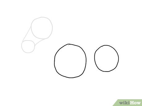 Schritt 3 Zeichnen Sie einen größeren Kreis und anschließend einen kleineren für den Körper.