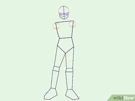 Step 5 Draw circles for the Predator's shoulders.