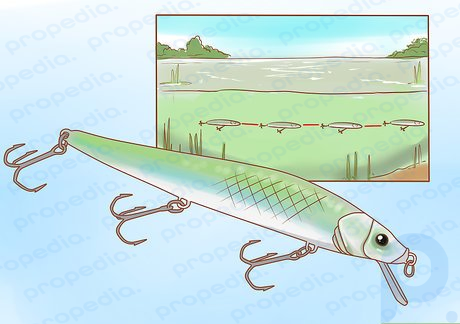Schritt 2 Entscheiden Sie sich für das Aufhängen von Jerkbaits, um in einer bestimmten Tiefe zu fischen.