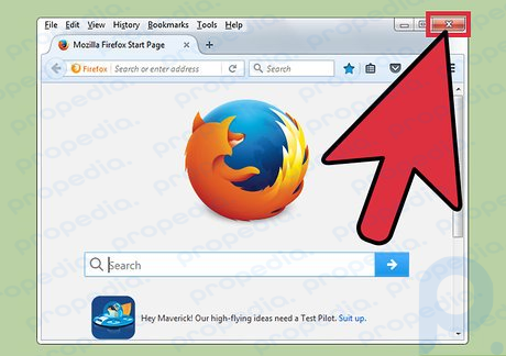 Шаг 2. Закройте Firefox.