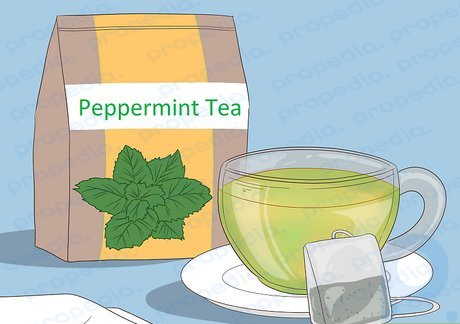 Step 3 Drink peppermint tea.