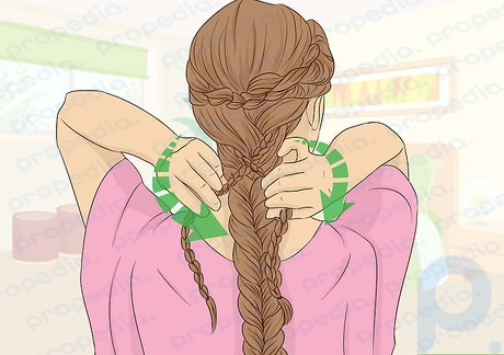 Step 3 Wrap the two mini braids around the main (Dutch) braid.