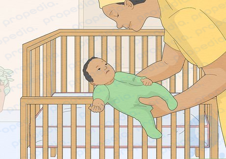 Step 5 Put your baby in their crib while they are drowsy but awake.