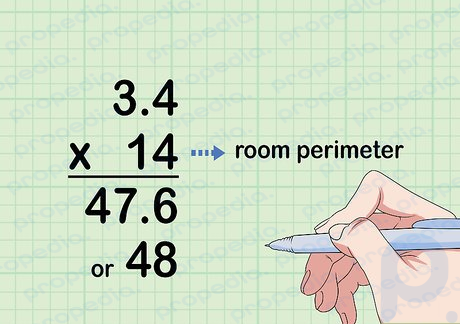 Passo 3 Multiplique o número obtido pelo perímetro da sala.