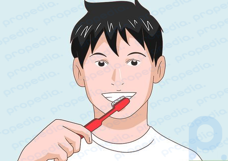 Schritt 6: Zähne und Haare putzen.
