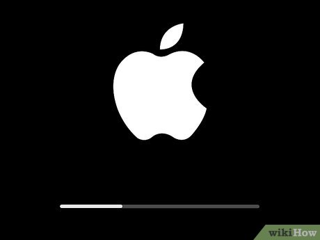 4-qadam Apple logotipi paydo bo'lishini kuting.