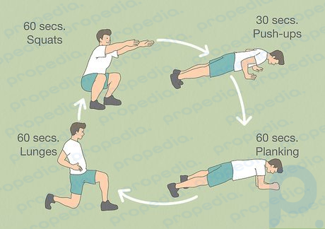 Step 5 Perform circuit training with less resting time between sets.