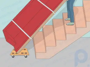 Como mover um sofá-cama para cima ou para baixo nas escadas