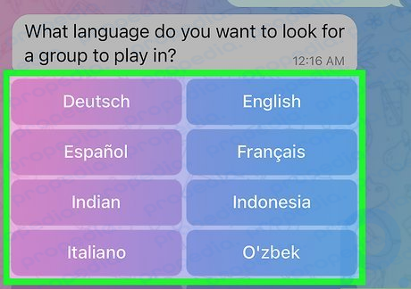 Adım 7 Bir dil seçin.