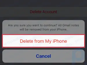 Как запретить привязку учетной записи электронной почты к приложению Notes на iPhone