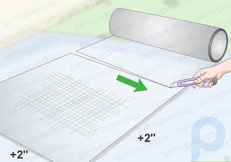 Step 1 Cut the screen at least 2 in (5.1 cm) wider than your door frame.