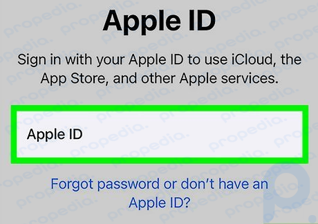 Paso 6 Ingrese su ID de Apple.