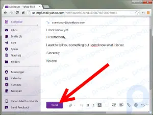 Cómo enviar un correo electrónico desde Yahoo! Sitio de correo electrónico