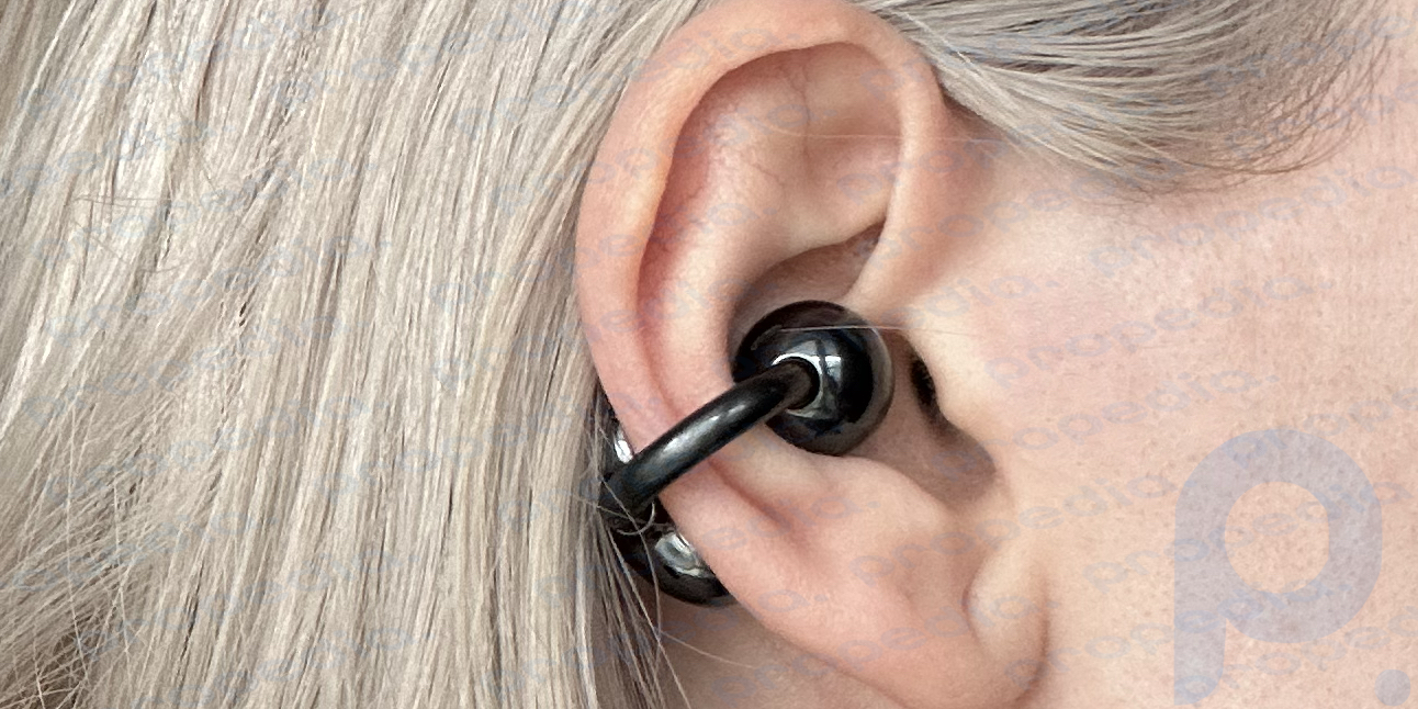 Huawei FreeClip headphones are worn as ear cuffs