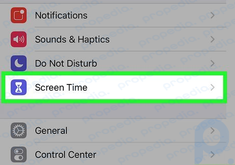 Step 2 Tap or click Screen Time.