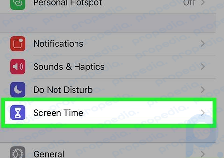 Step 2 Tap or click Screen Time.